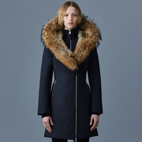 Mackage Jackets & Blazers - Mackage Montreal Trish-F Powder Touch Down Black Coat with Fur Trim